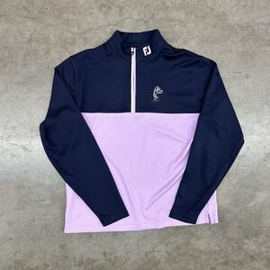 FootJoy Quarter Zip Pullover Navy Purple Mens Large